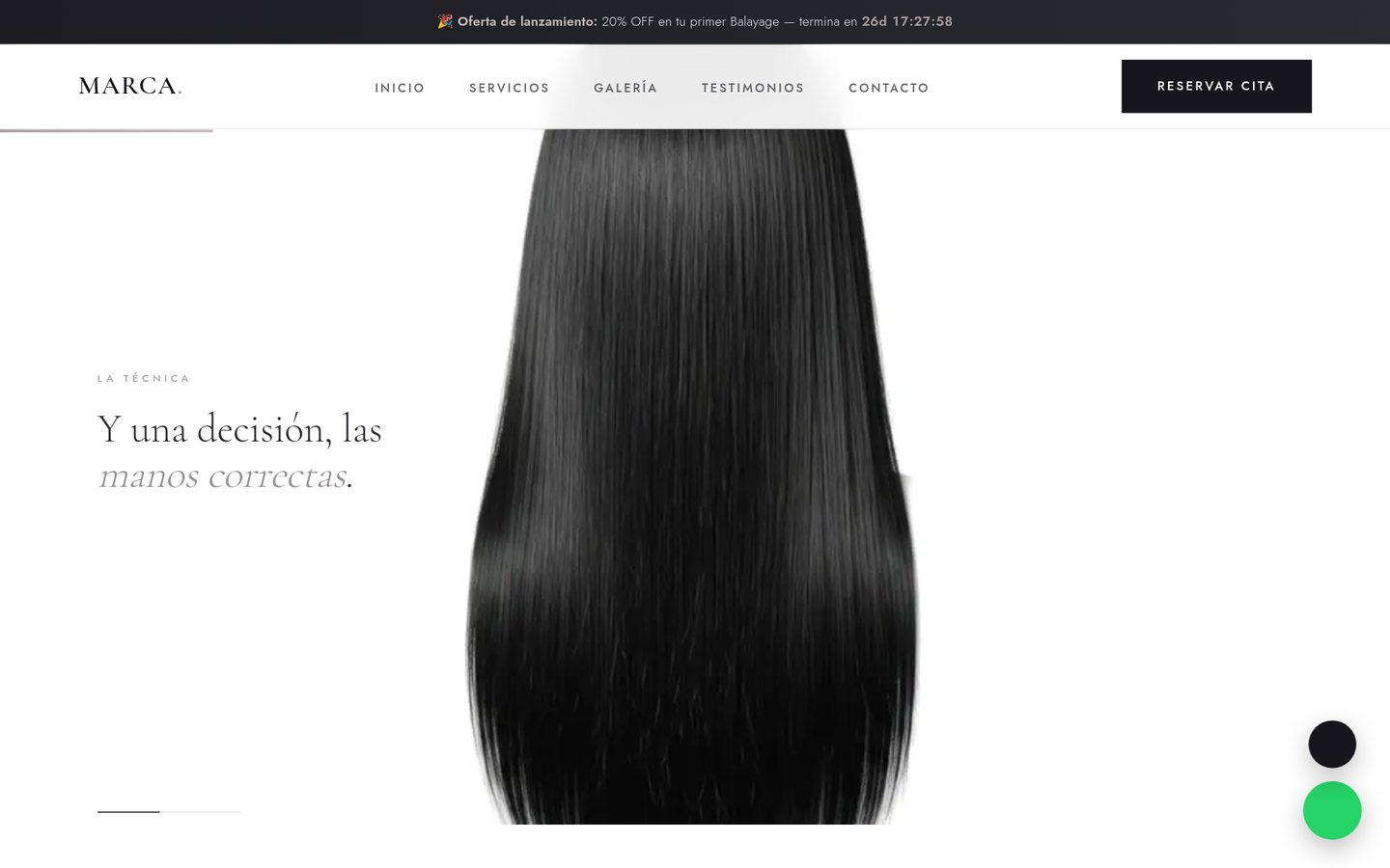 Vista previa de la plantilla Hair Salon de SmartBrand